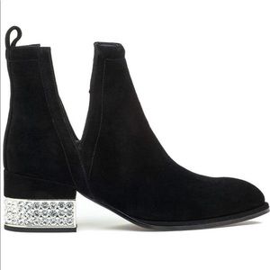 Jeffrey Campbell Diamond Studded Black Boots